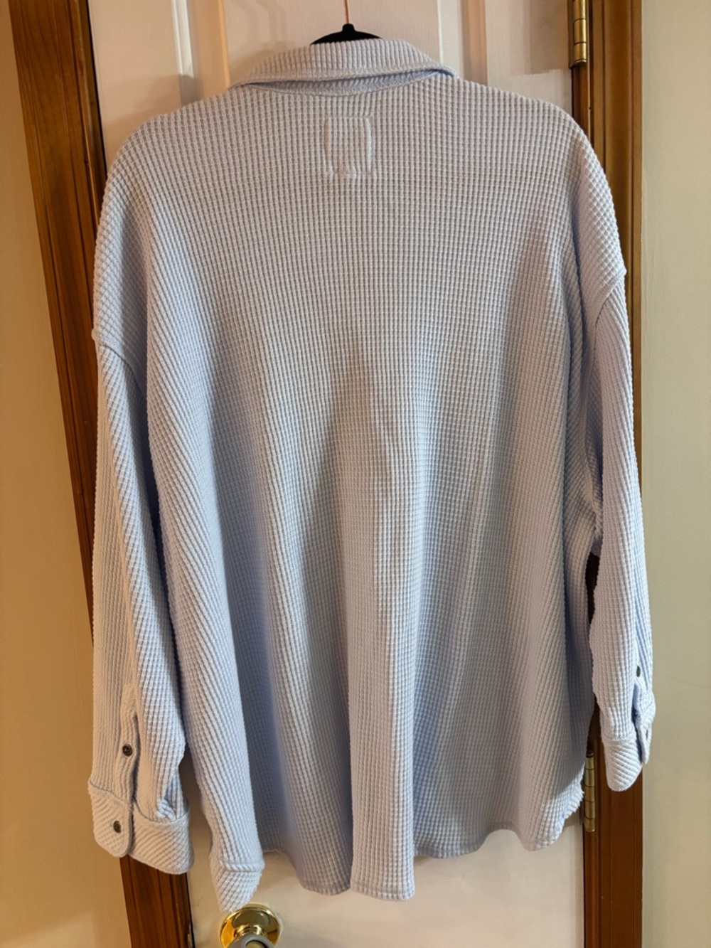 EUC Aerie LumberJane Light Blue Waffle Button-Up Shirt XL - Picture 4 of 5